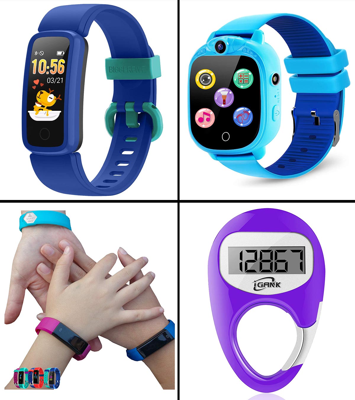 Amazoncom  Silicone Fitness Tracker Watch 3 Pcs Walking Running Pedometer  Calorie Burning and Step Counting Bracelet Steps Pedometer Watch for  Walking Men Women Kids Mint Green Sky Blue Black  Sports