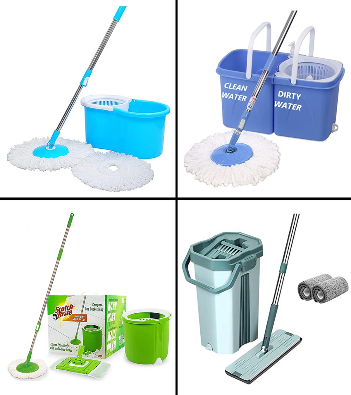 Turbo Spin Mop and Bucket Hand Press