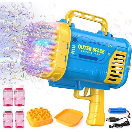  JOYIN 2 Bubble Guns with 2 Bottles Bubble Refill Solution (10  oz Total), Bubble Machine for Toddlers 1-3, Bubble Blaster Party Favors,  Summer Toy, Outdoors Activity, Easter, Birthday Gift : Toys & Games