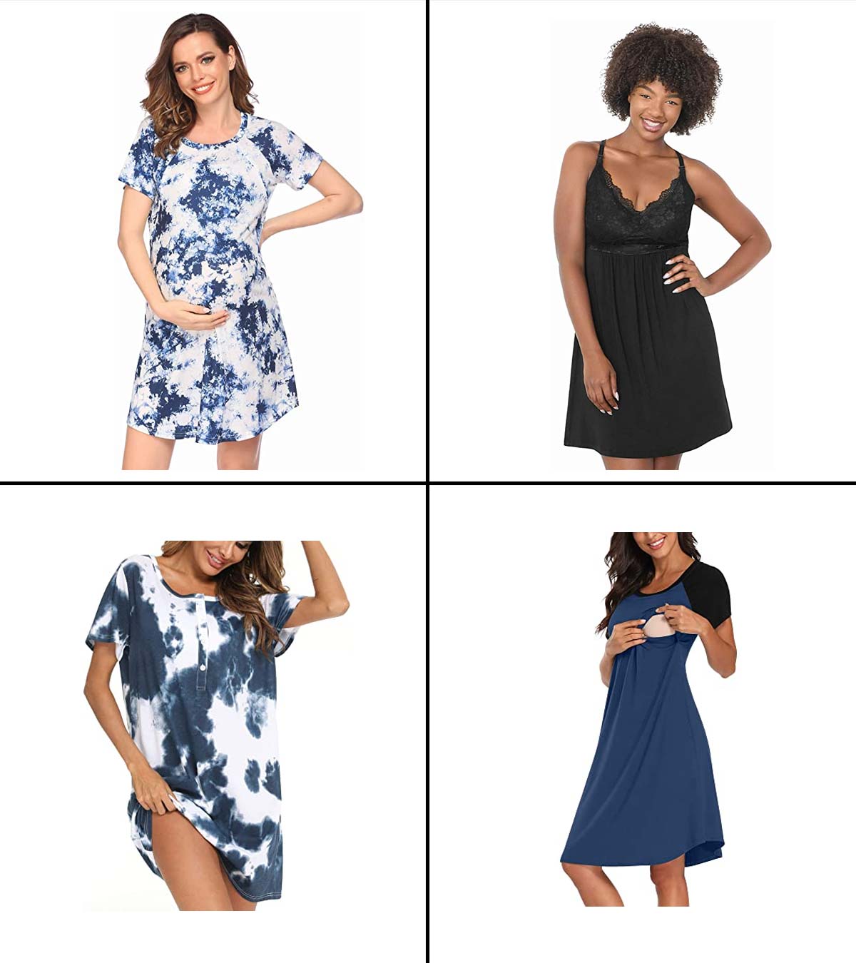 Nursing Nightgowns with Built-in Bra