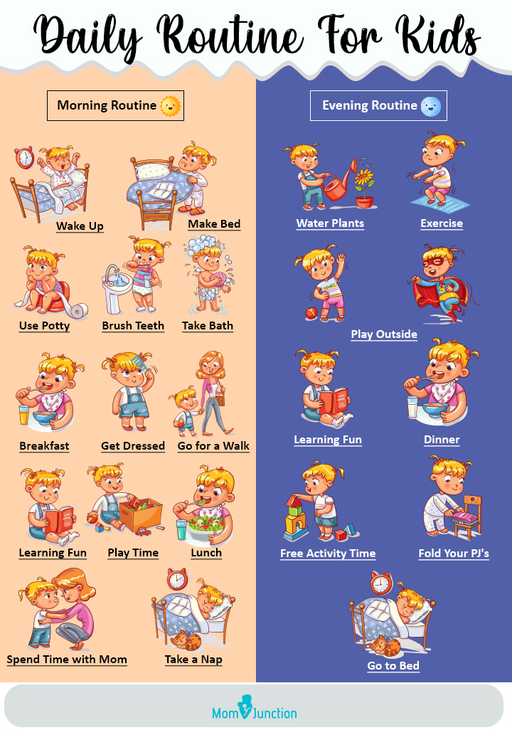 daily time schedule for kids