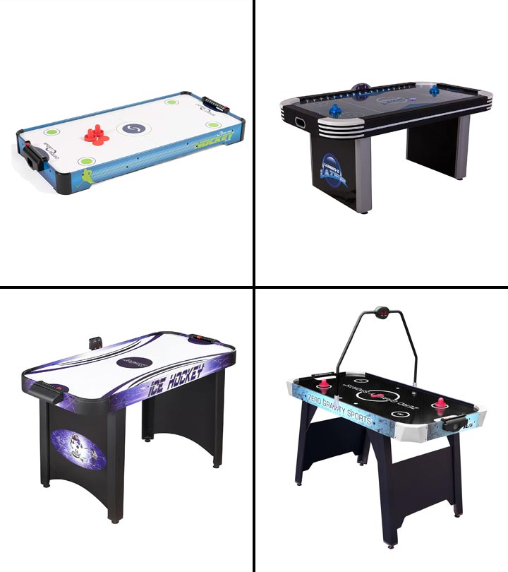 Air Hockey Table, 72 Indoor Hockey Table for Kids and Adults, LED Sports  Hockey Game with 2 Pucks, 2 Pushers, and Electronic Score System, Arcade