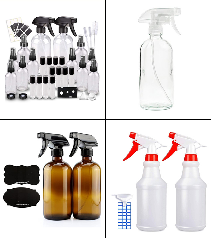 Plastic Spray Bottles with Sprayers - 32 oz Empty Spray Bottles for  Cleaning Solutions, Plant Watering, Animal Training and More - No Clog &  Leak