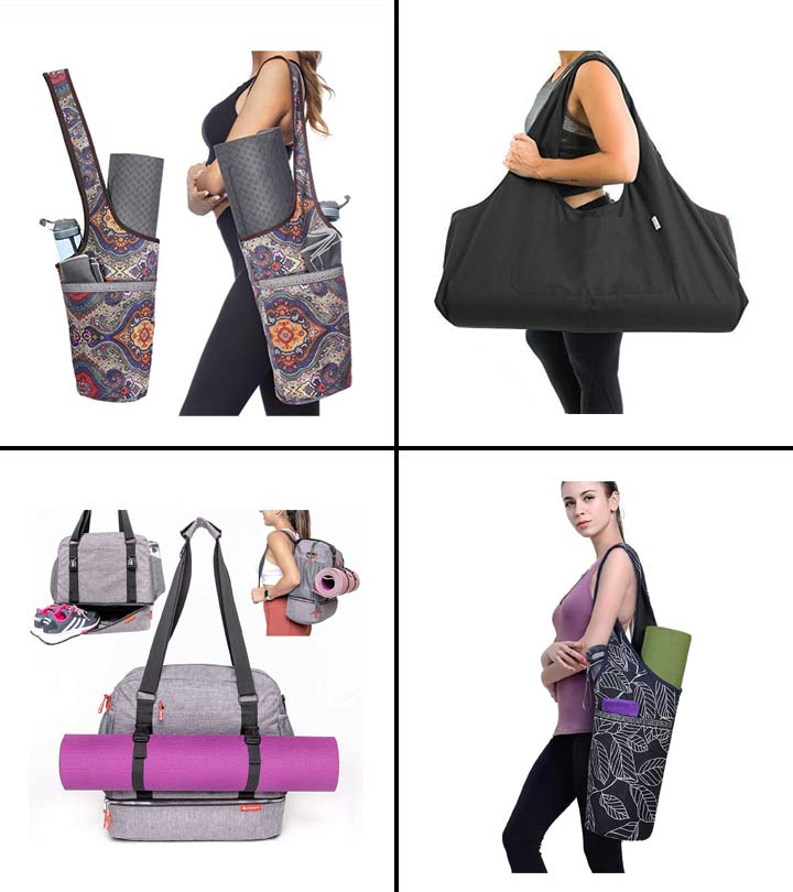 Uhawi Yoga Mat Bag Large Yoga Mat Tote Sling Carrier with 4 Pockets Fits  All Size Mats With Multi-Functional Storage Pockets Light And Durable(With Yoga  Mat Carrying Strap) purple