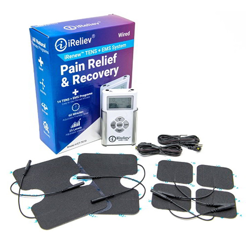 OMRON Max Power Relief TENS Unit Muscle Stimulator, Simulated Massage  Therapy for Lower Back, Arm, Shoulder, Leg, Foot, and Arthritis Pain,  Drug-Free Pain Relief (PM500) : Health & Household