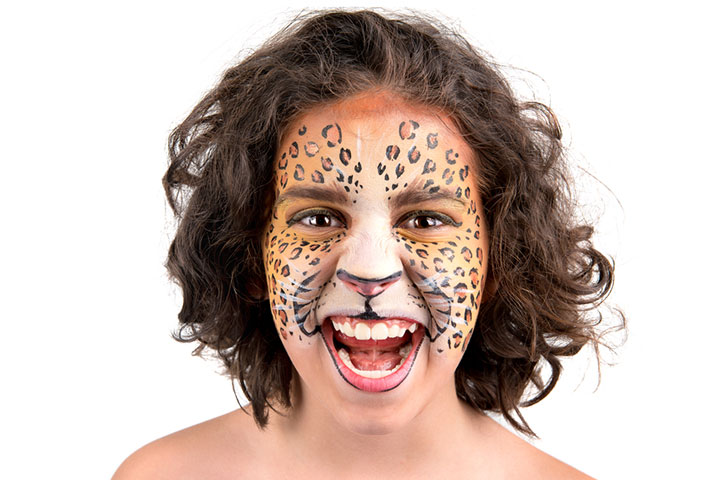Easy Tiger Face Paint, 3-Step Guide