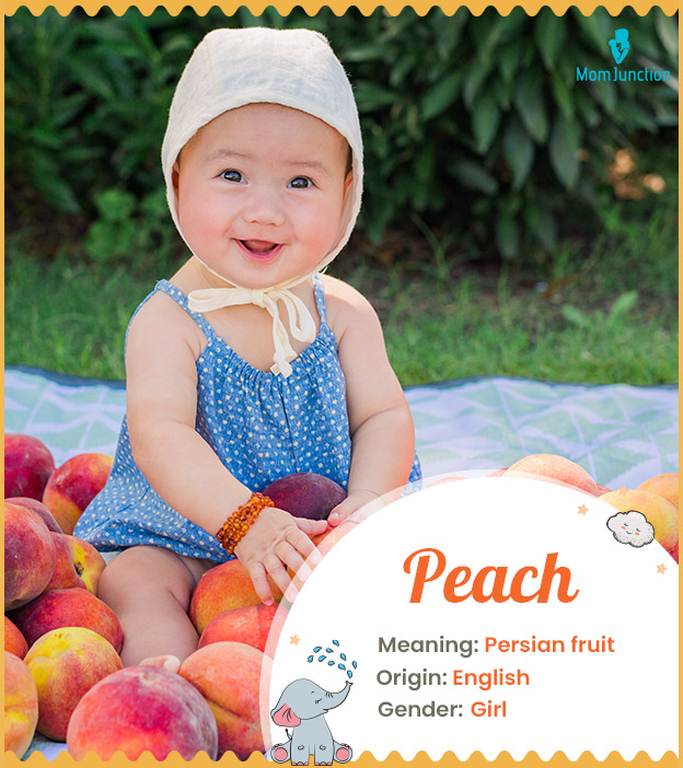 Peach, derived from 