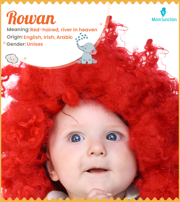 Rowan, meaning red-h