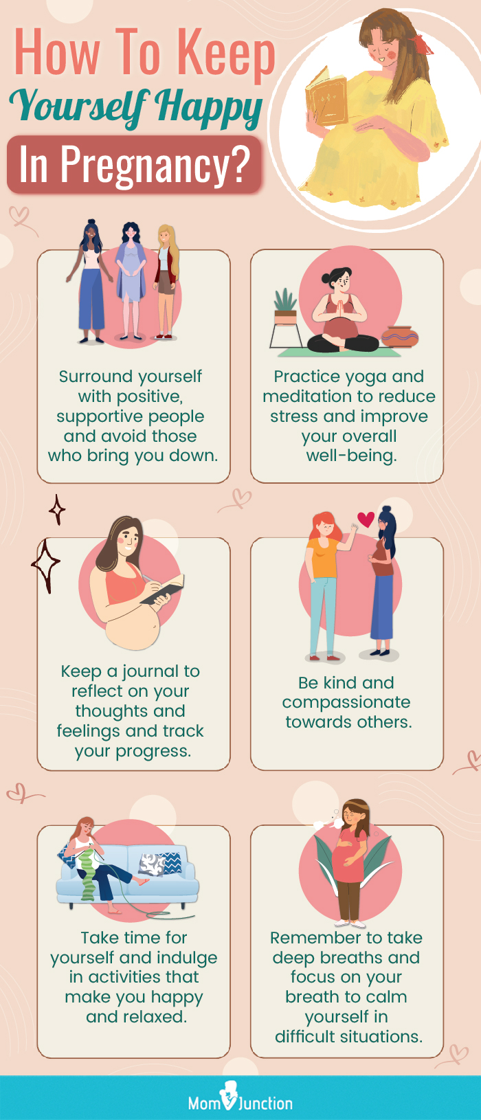 Wellbeing during pregnancy vector infographic template. Exercises