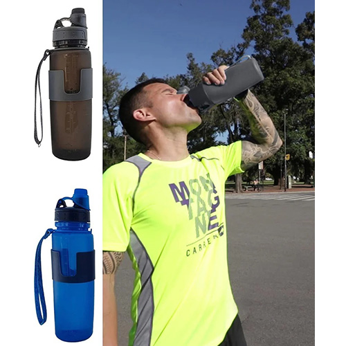 Leakproof Pet Foldable Drinking Bottle - Hulan Leaf style / 800 mL in 2023