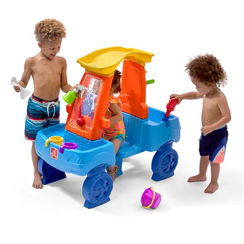 Kids Childrens Car Wash Garage Station Role Play Set Toy + 2