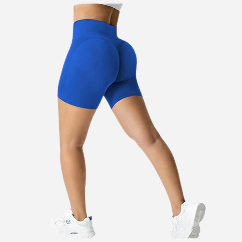 2023 Lycra Active Scrunch Seamless Shorts For Women Blue Gym Sport