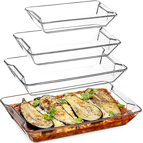 VICRAYS Ceramic Bakeware Set, Porcelain Rectangular Baking Dish, Baking Pan  Lasagna Pans Casserole Dish Set for Cooking, Kitchen, Cake Dinner, Banquet