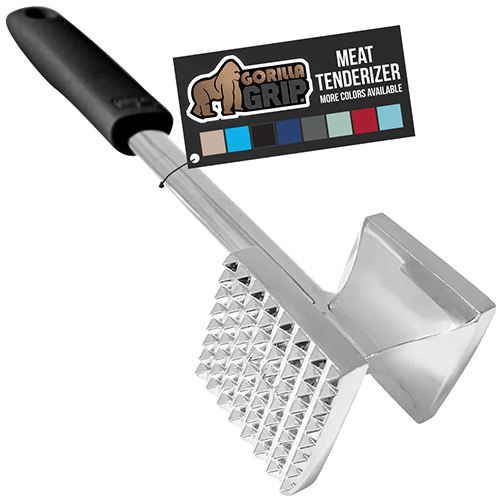 Gerior Meat Pounder Tenderizer - Solid Cast Stainless Steel Round Chicken Flattener Tool - Dishwasher Safe