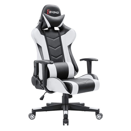 Vonesse Gaming Chair with Footrest, Reclining Computer Gaming Chair with  Massage, Gamer Chair Big and Tall, Game Chair for Adults, Ergonomic Gaming  Desk Chair, Racing Chair with Lumbar Pillow(Gray) 