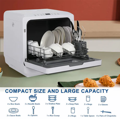 The Convenience and Benefits of Portable Dishwashers: The COMFEE' Portable  Mini Dishwasher Countertop, by Don Academy