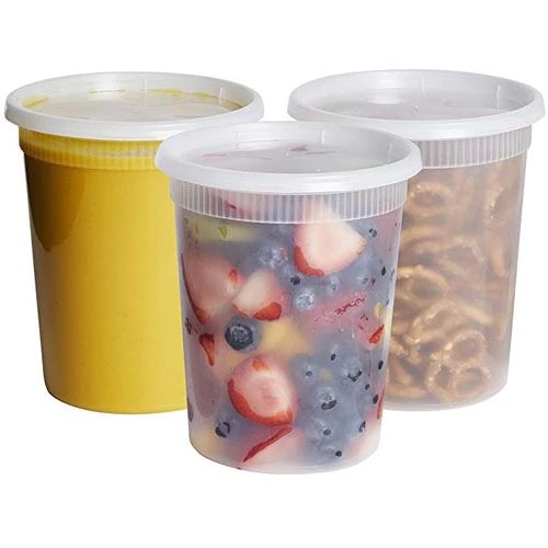 Arrow Home Products 1 Pint Freezer Containers for Food Storage, 10 Pack  with Lids - USA Made Reusable Plastic Food Storage Containers - Prep, Store