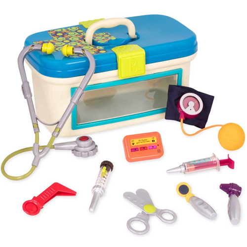 Fisher-Price Preschool Pretend Play Medical Kit 7-Piece Doctor Bag Dress Up  Toys for Kids Ages 3+ Years