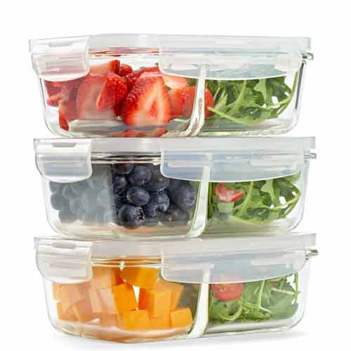1040ml Glass Meal Prep Containers 3 Compartments Glass Tiffin Box  Borosilicate Bento Lunch Box with Airtight Locking Lids - China Glass  Container and Meal Prep Container price