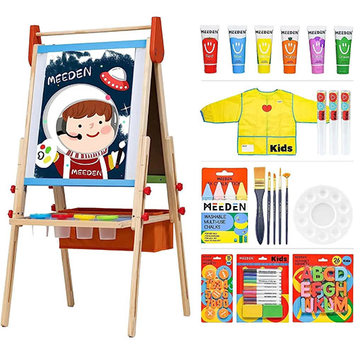 Picasso Tiles All-in-one Kids Art Easel Drawing Board, Chalkboard &  Whiteboard