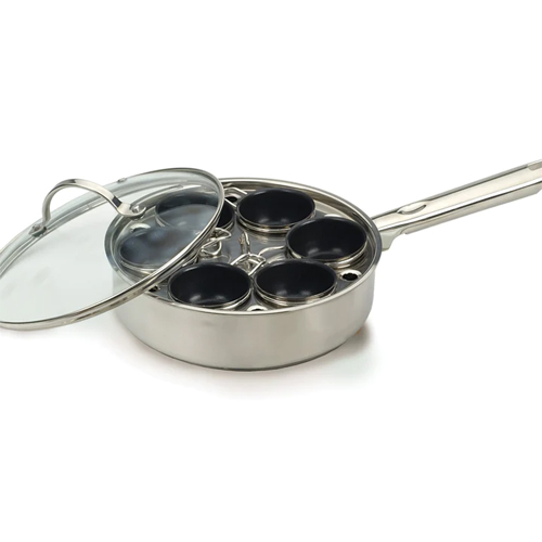 Eggssentials Stainless Steel Egg Poacher Pan Non Stick Poached Egg