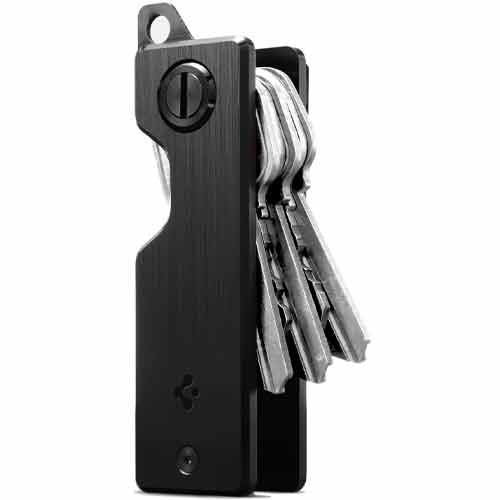 Northwall Key Organizer Keychain, 100% Italian Leather Compact Key Holder,  Secure Locking Mechanism, Holds up to 7 Keys, (ThorKey Brown)