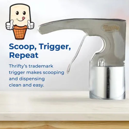 Ice Cream Scoop with Trigger Ice Cream Scooper Stainless Steel, Heavy Duty Metal Icecream Scoop Spoon Dishwasher Safe, Perfect for Frozen Yogurt