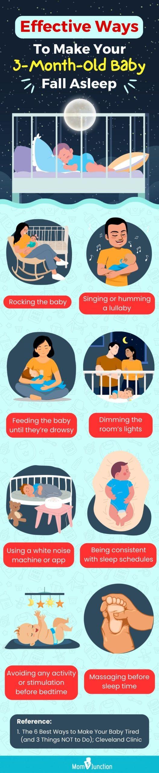 How to make 3 2025 month old baby sleep