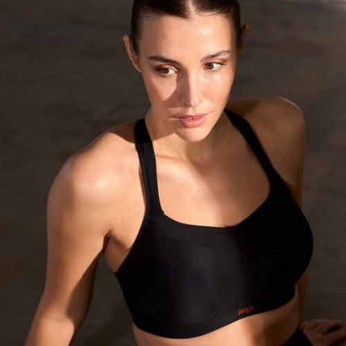 Fruit of the Loom Women's Shirred Front Sport Bra with Removable