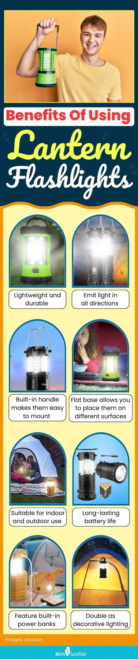 Everbrite 2-in-1 Mini Lanterns and Flashlights with 3 Modes, 2 Pack  Portable Outdoor LED