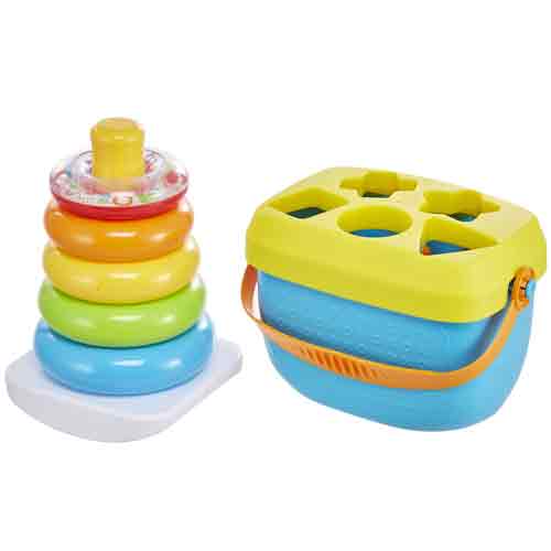 Fisher Price Stack 'n Surprise Blocks Peek-A-Boo Frog Baby Toy