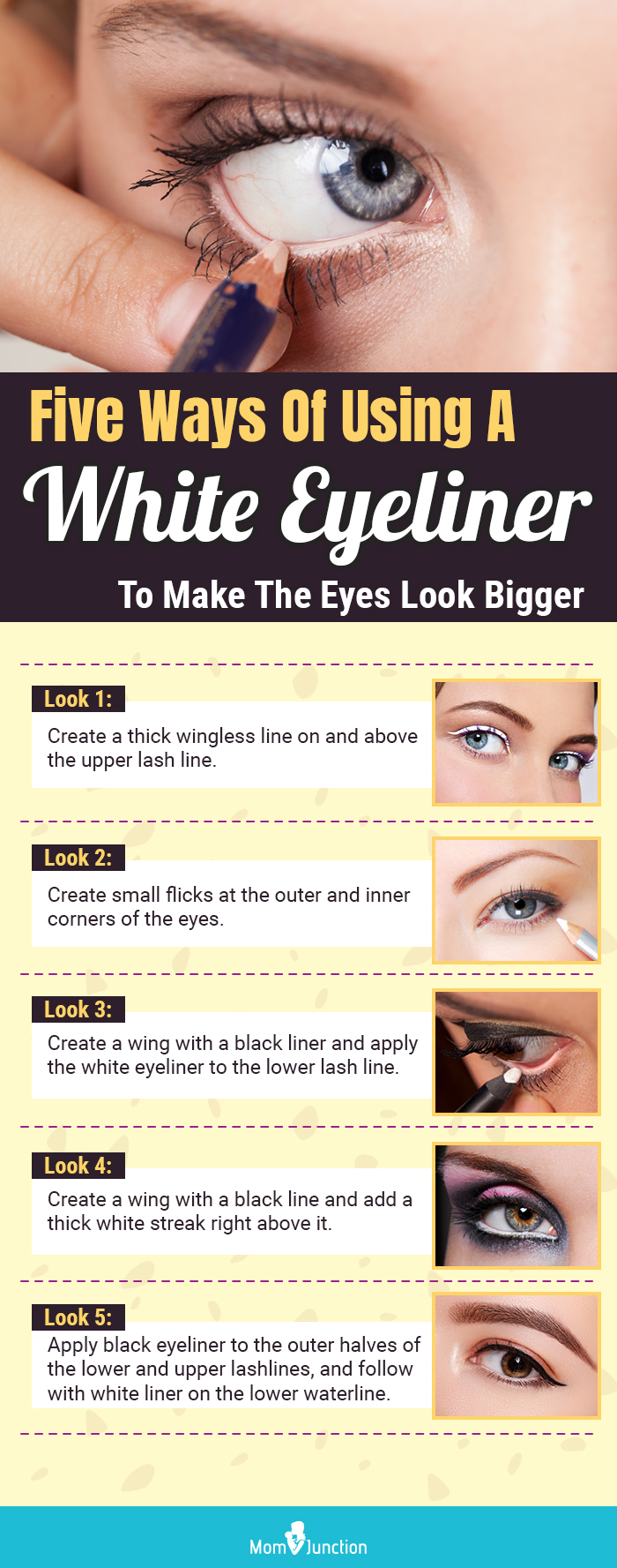 white and black eyeliner