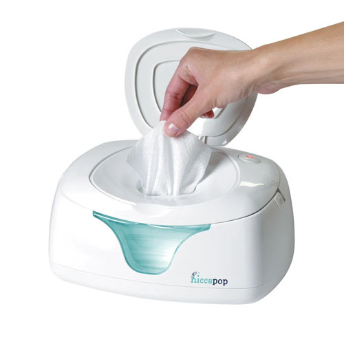 Purebaby Wipe Warmer with Digital Display - Easy-Feed Dispenser with 3 Heat Settings, LCD Display, 80 Wipe Capacity, Naturally Steam Heated for