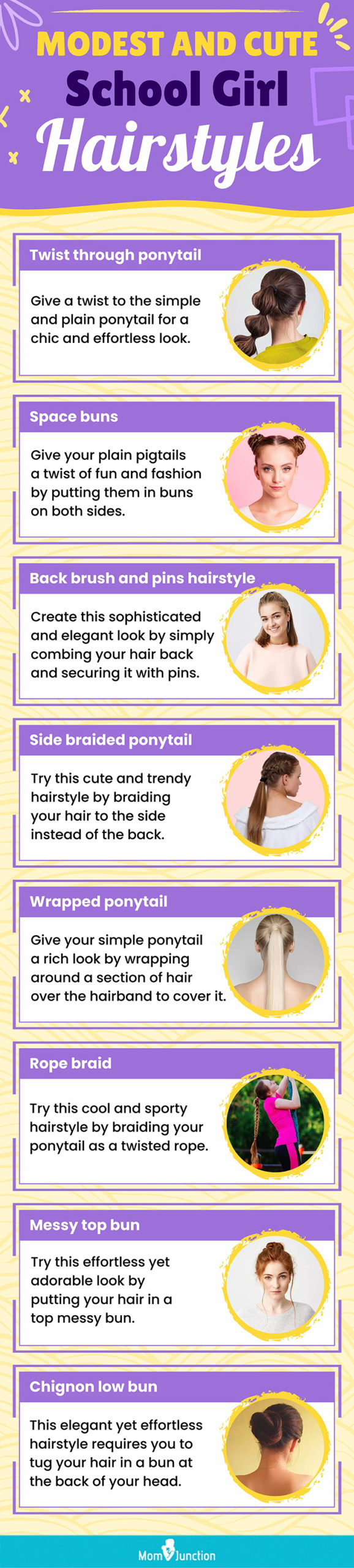 56 Girl Hairstyles for School