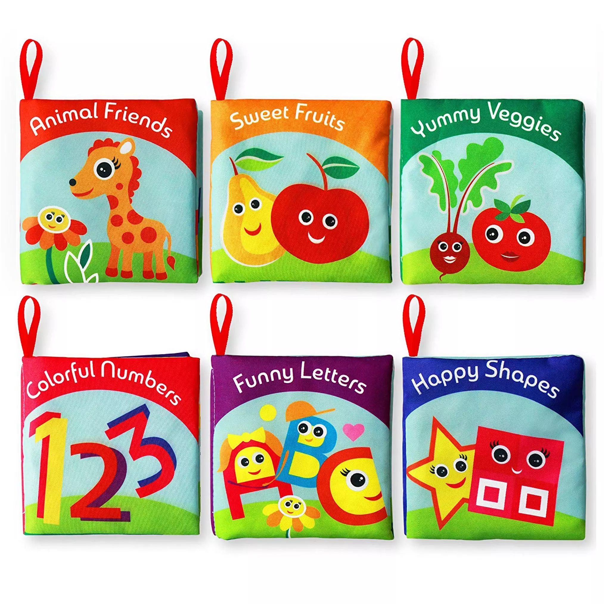 4-pack Baby Soft Cloth Book Cloth Book Set Wrinkle Book