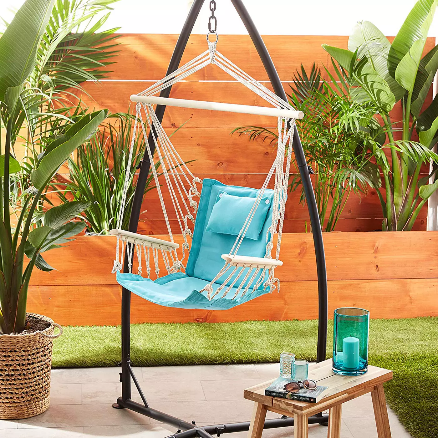 Adjustable Hanging Hammock Chair with Foot Rest