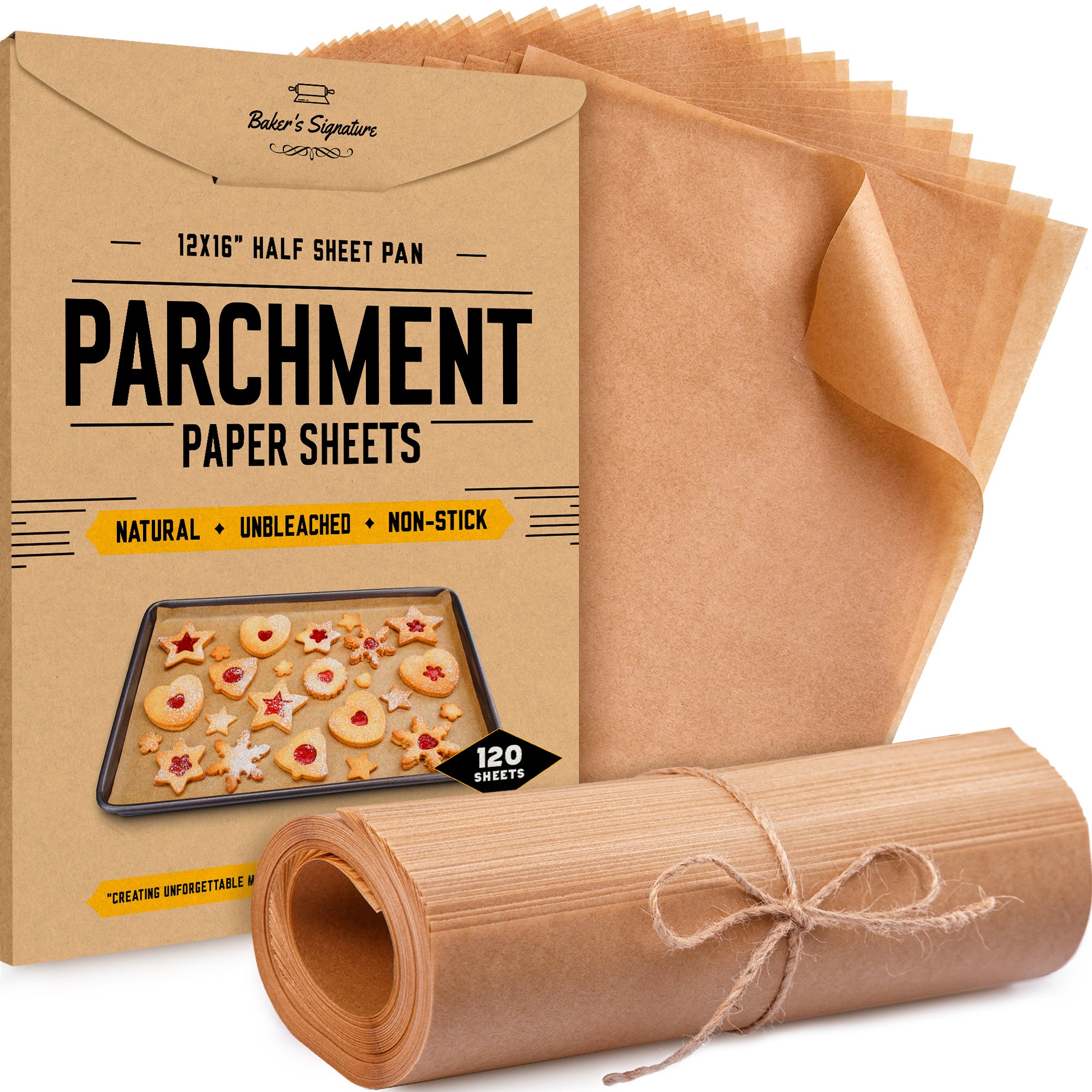 SMARTAKE 200 Pcs Parchment Paper Baking Sheets, 12x16 Inches Non-Stick  Precut Baking Parchment, Perfect for Baking Grilling Air Fryer Steaming  Bread