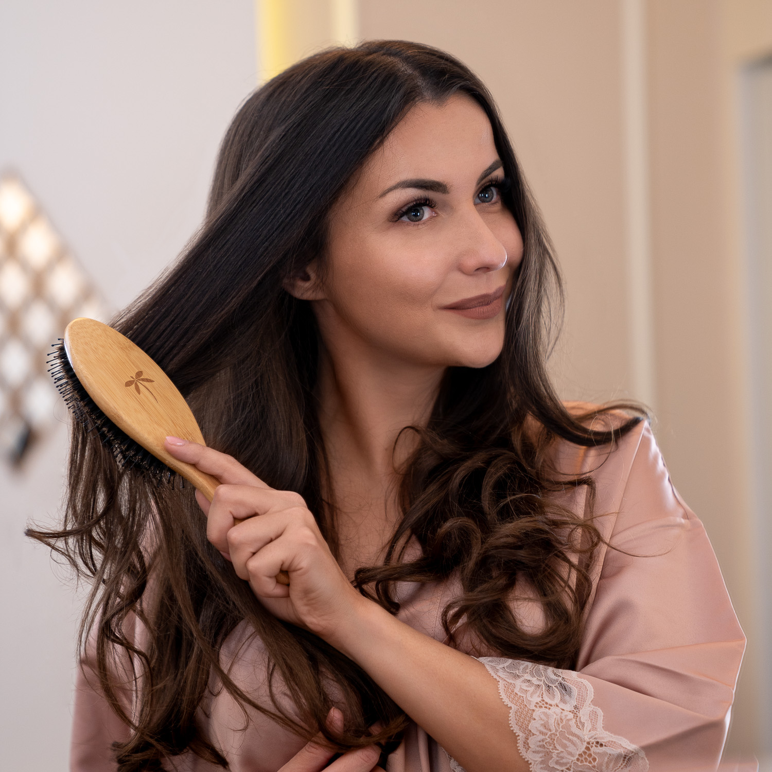 Belula Care Premium Boar Bristle Hair Brush for Thick Hair Set. Hairbrush  for Women With Thick, Long or Curly Hair.