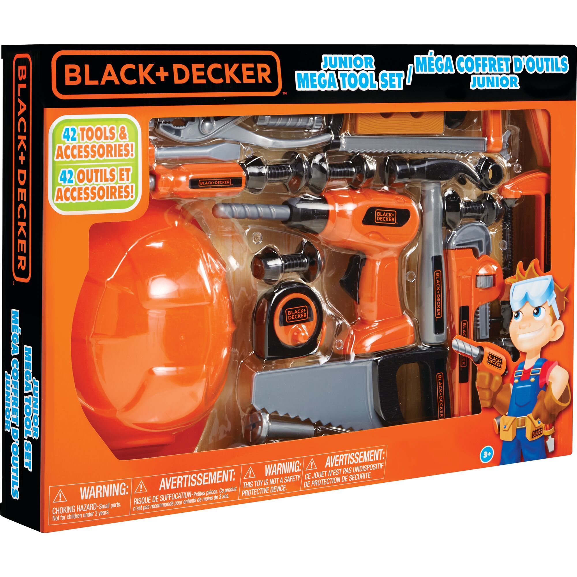 Black & Decker Six Piece Pretend Play Toolset for Kids, for Home DIYs and Creative Learning