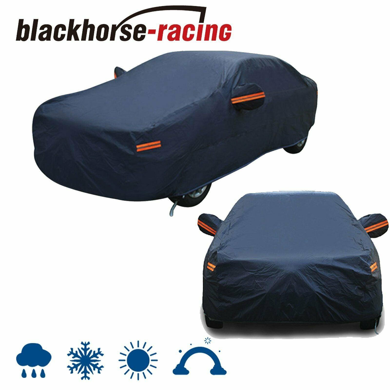 BOSEA SUV Car Cover Waterproof All Weather Black Super Durable Material  Windproof Outdoor Winter Full Car Cover for Automobiles, Up to SUV 191in