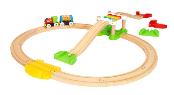 SainSmart Jr. Classical Wooden Train Track Set---An essential classical toy  in childhood for car beginner