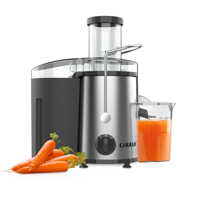 Juicer, 400W Centrifugal Juicer Machine with 3 Feed Chute for Whole Fruits  and Vegetables, Juice Extractor Easy to Clean, 3 Speeds Control