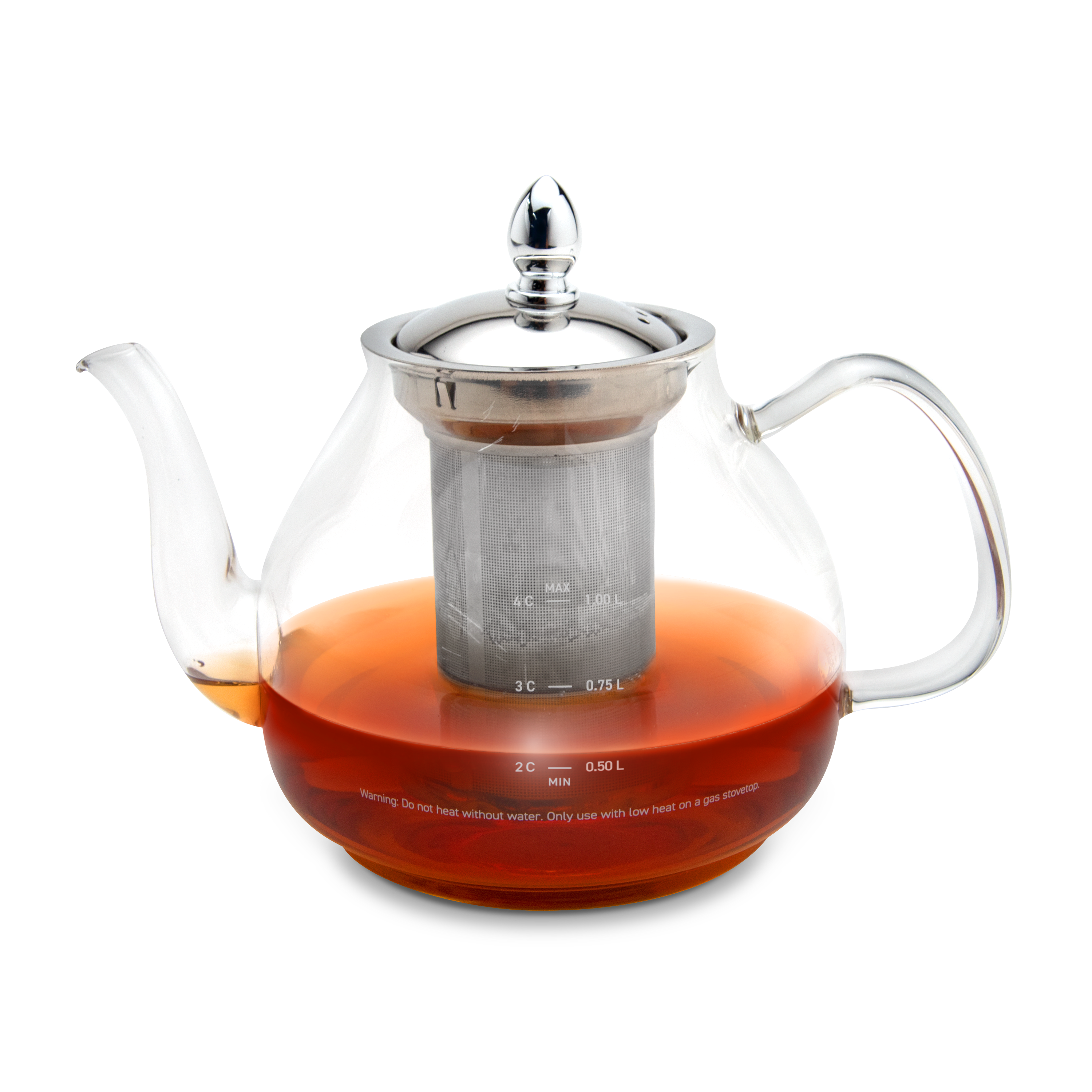Crystal-Clear Teapot for Herbal, Loose-leaf, and Blooming Teas (Cups o –  CottageCurios