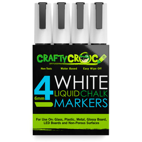 White Liquid Chalk Markers Set 8 Pack, Wet Erase Drawing Paint Pen, for  Non-Porous Blackboard Chalkboard Glass Car Window, Student Supply Home  Decoration, 6mm Chisel Bold Dual Tip DIY Mess Free 
