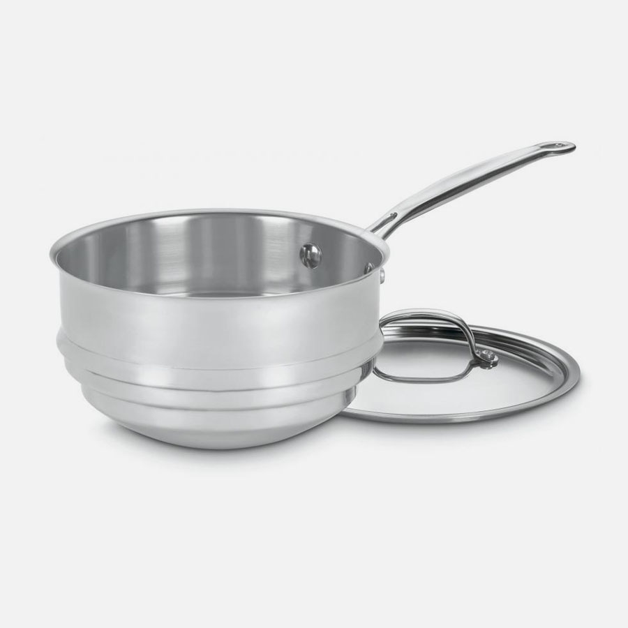 Small Homeware Stainless Steel Double Boiler 600ml, Updated Melting Pot with Heat Resistant Handle for Melting Chocolate, Butter, Candy and Making CUS