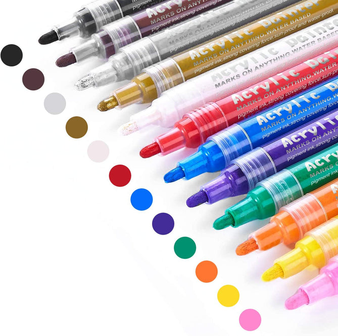  PENGUIN ART SUPPLIES 28 Dual Tip Acrylic Paint Pens