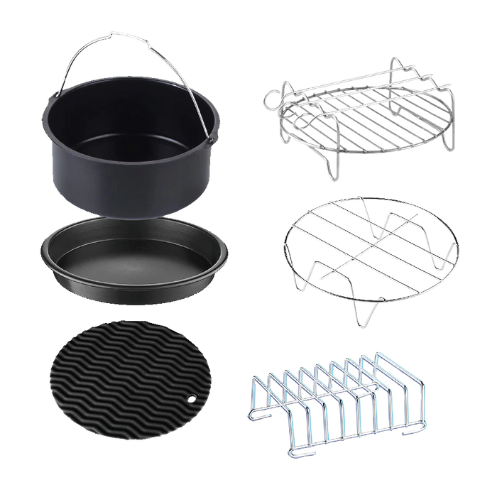 Air Fryer Accessories 12 pcs Compatible with Chefman, Nuwave®, Cosori +  more, 100pcs Parchment Paper Liners, Silicone Mat, Stainless Steel Rack