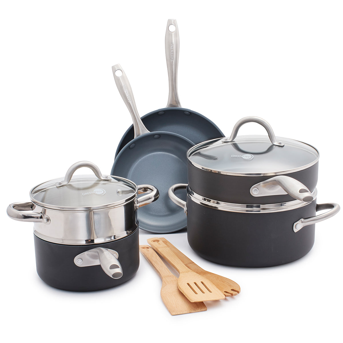 MICHELANGELO Pots and Pans Set 15 Piece with with Non- toxic Stone-Derived  Interior, Nonstick Kitchen Cookware Set with Utensils