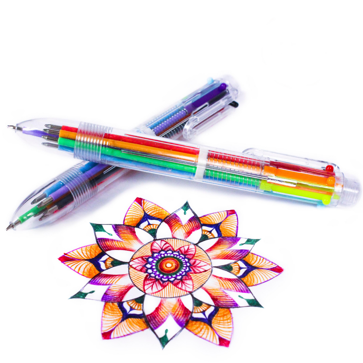 6 Colors Ballpoint Pen Spring Multicolor Pens Gift Pen Class