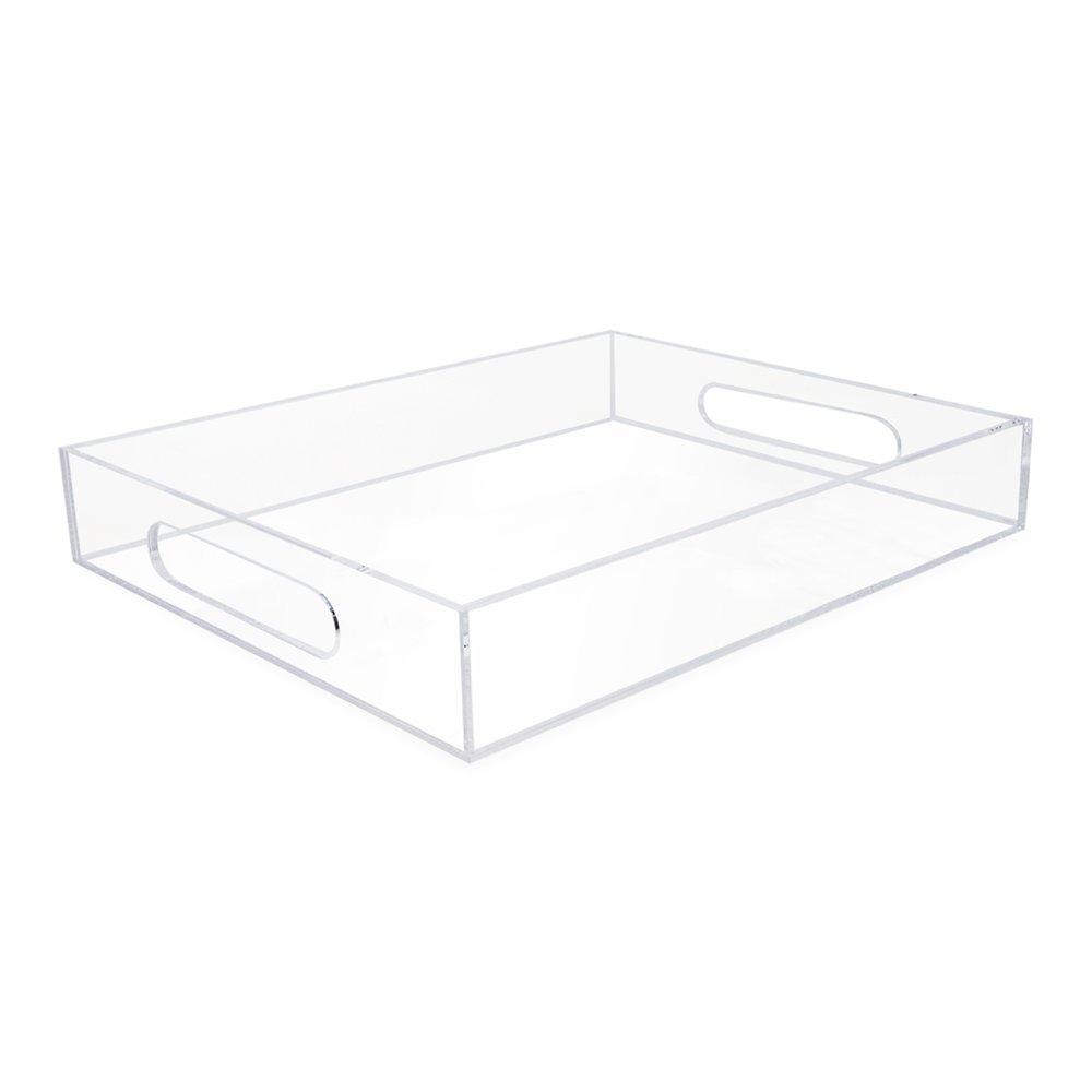 US Acrylic Avant 15 x 10 Divided 3-Compartment Plastic Serving